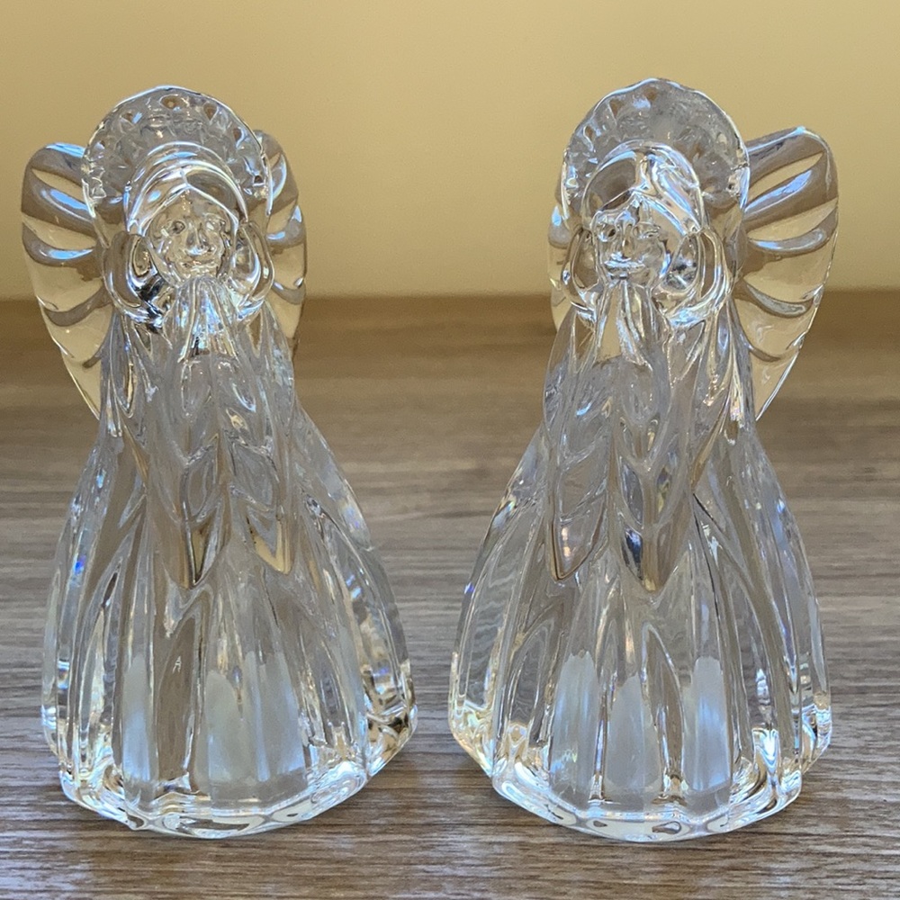 Gorham crystal angels salt and pepper shakers